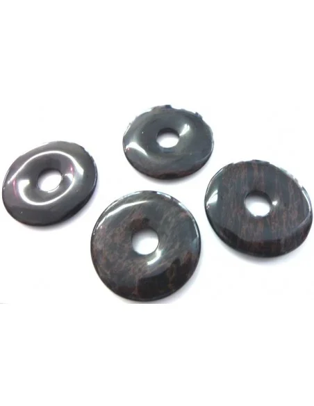 Obsidienne Feu pendentif donuts