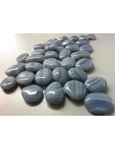 Calcedoine bleue galet plat 10 a 15g