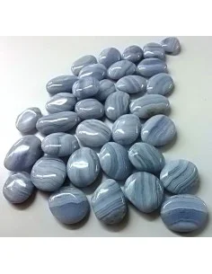 Calcedoine bleue galet plat 10 a 15g 2