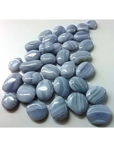 Calcedoine bleue galet plat 10 a 15g