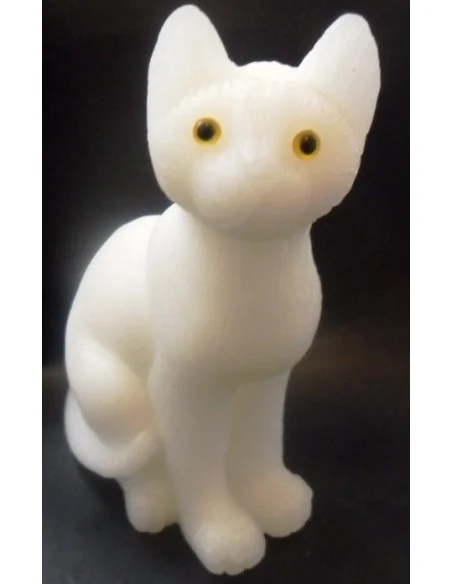 Chat blanc en agate
