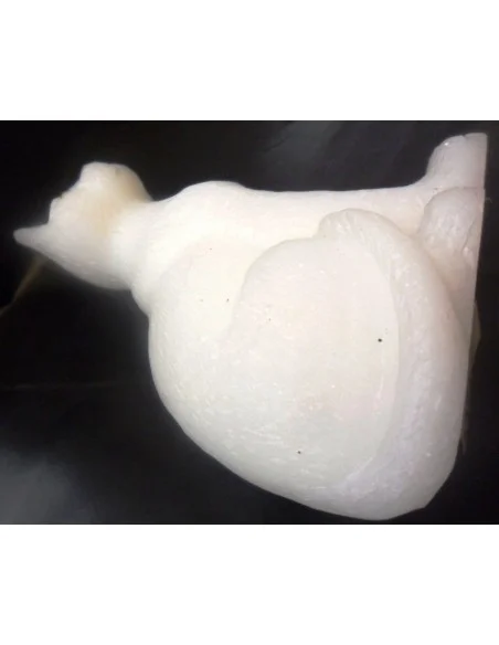 Chat blanc en agate