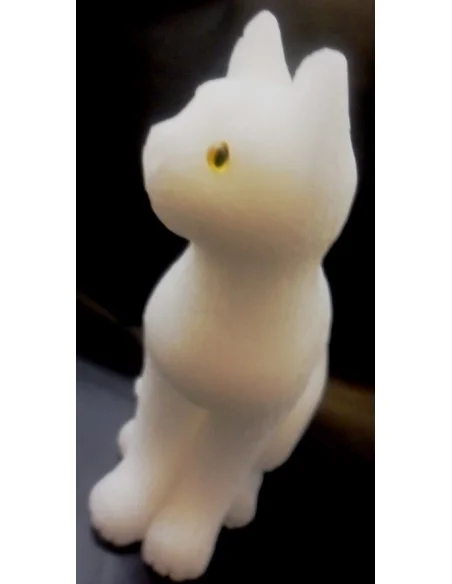 Chat blanc en agate