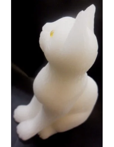 Chat blanc en agate