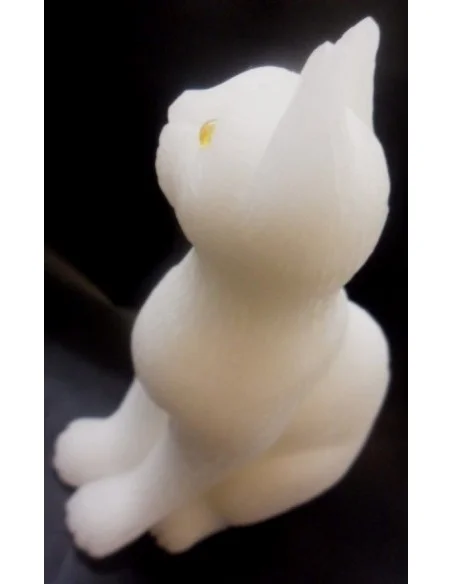 Chat blanc en agate