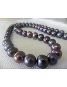 Collier perles noire 10mm