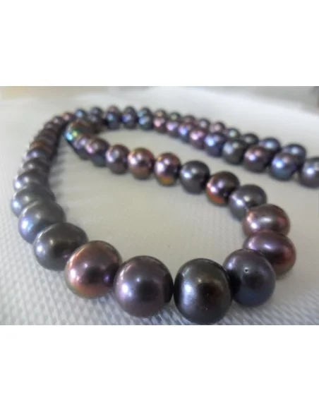 Collier perles noire 10mm Collier perles noire 10mm