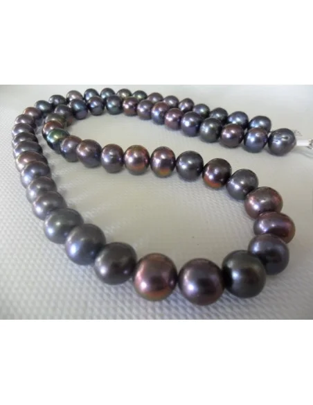 Collier perles noire 10mm Collier perles noire 10mm