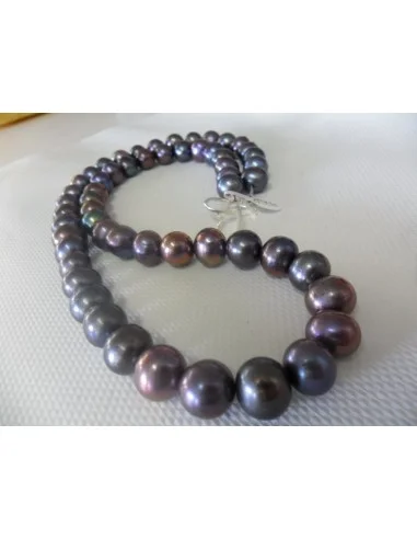 Collier perles noire 10mm