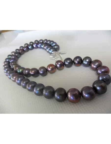 Collier perles noire 10mm Collier perles noire 10mm