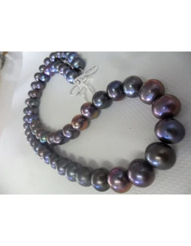 Collier perles noire 10mm