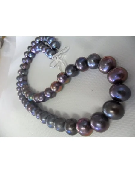 Collier perles noire 10mm Collier perles noire 10mm