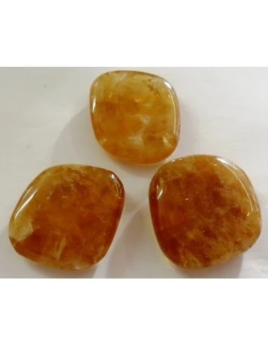 Calcite miel, calcite citrine galet