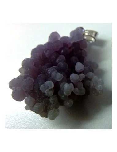 Agate violette cactus pendentif