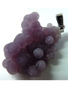 Agate violette cactus pendentif