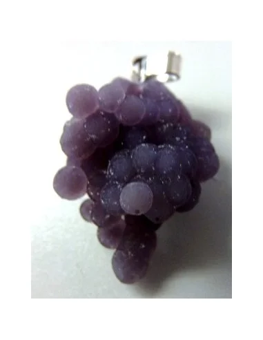 Agate violette cactus pendentif