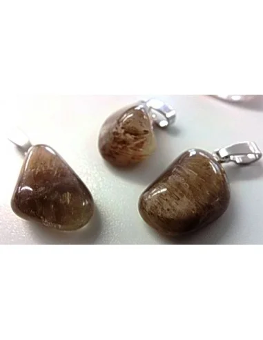 Pendentif quartz rutile avec cacoxenite