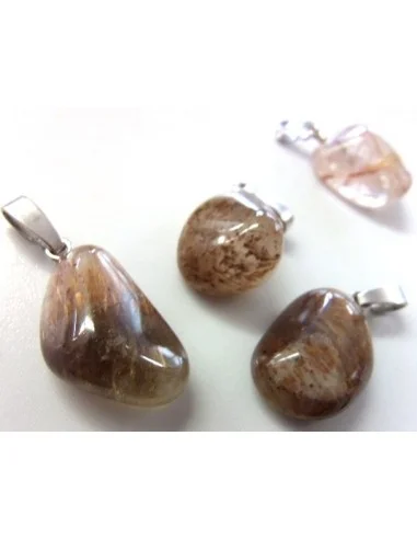 Pendentif quartz rutile avec cacoxenite