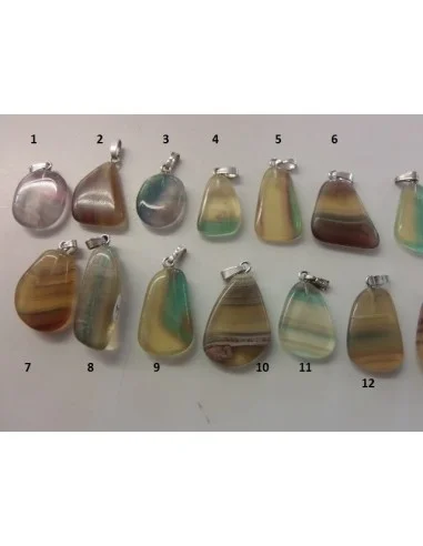 Pendentif fluorine argent