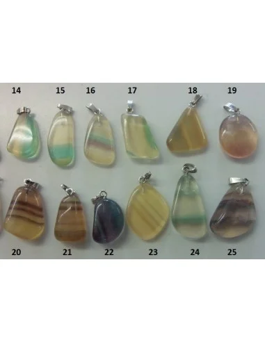 Pendentif fluorine argent