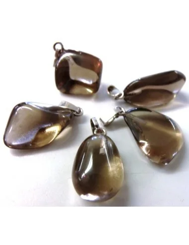 Quartz fumé pendentif Argent