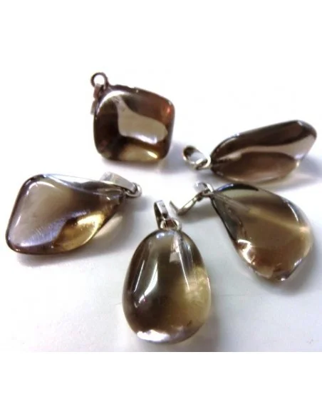 Quartz fumé pendentif Argent