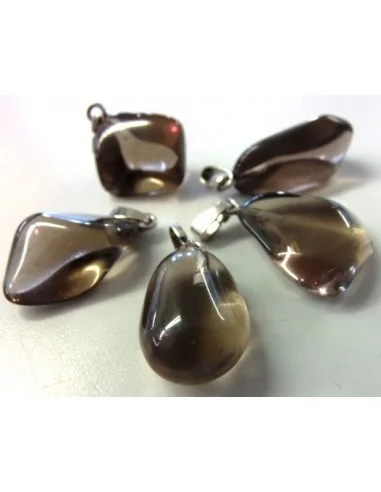 Quartz fumé pendentif Argent
