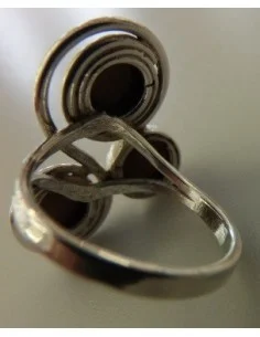 Oeil de tigre argent bague T52 2