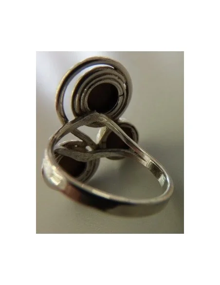 Oeil de tigre argent bague T52 Oeil de tigre argent bague T52