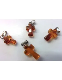Ambre croix argent 2