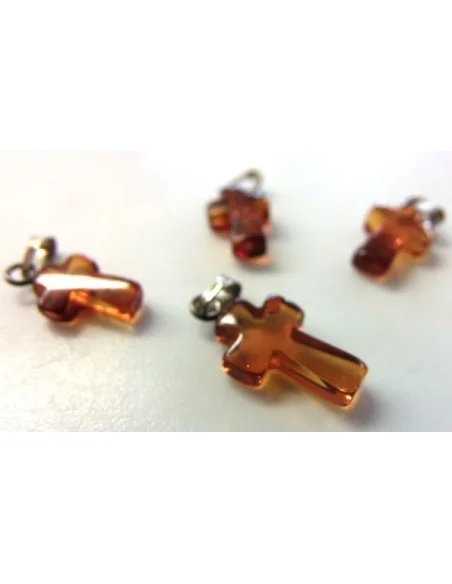 Ambre croix argent