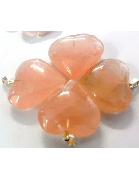 Pendentif en quartz rose coeur