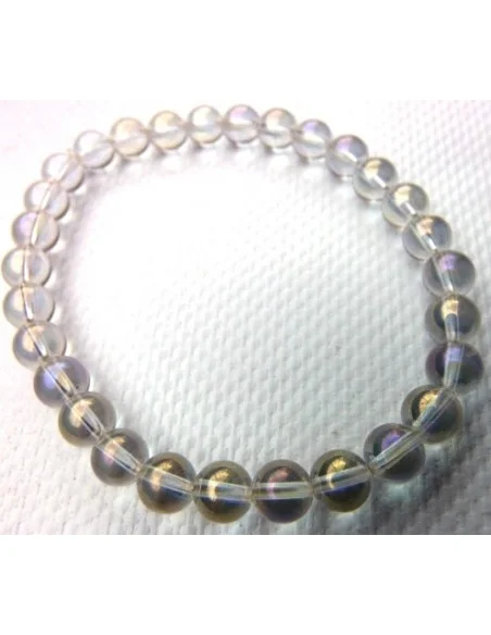 Aqua aura arc-en-ciel en bracelet