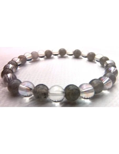 Labradorite, Aqua aura bracelet 6mm