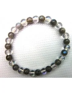 Labradorite, Aqua aura bracelet 6mm