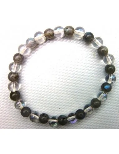 Labradorite, Aqua aura bracelet 6mm