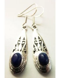 Boucles lapis lazuli argent 2