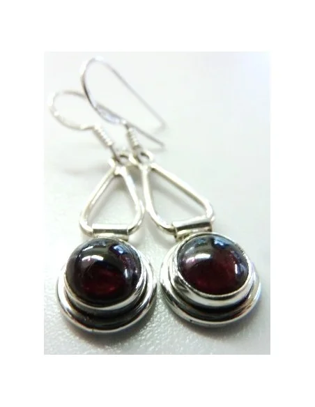 Boucles doreilles grenat argent Boucles doreilles grenat argent