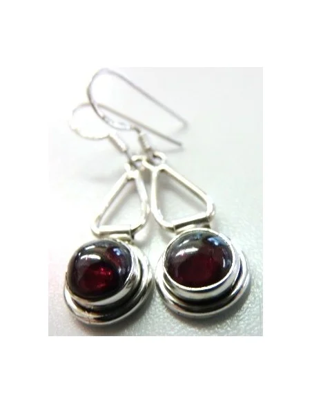 Boucles doreilles grenat argent Boucles doreilles grenat argent