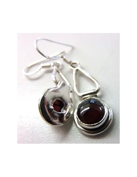 Boucles doreilles grenat argent Boucles doreilles grenat argent