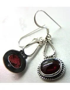 Boucles doreilles grenat 2