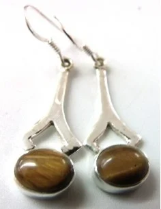 Boucles doreilles oeil de tigre
