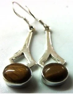 Boucles doreilles oeil de tigre 2