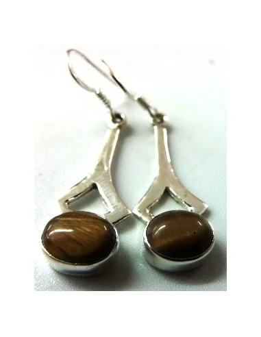 Boucles doreilles oeil de tigre