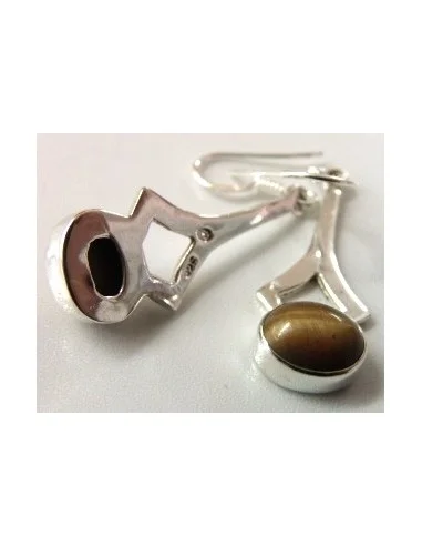 Boucles doreilles oeil de tigre