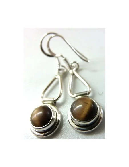 Boucles doreilles oeil tigre argent Boucles doreilles oeil tigre argent