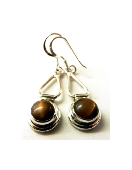 Boucles doreilles oeil tigre argent Boucles doreilles oeil tigre argent