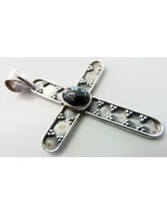 Black star croix argent 2