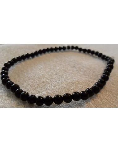 Bracelet tourmaline noire boules 4mm