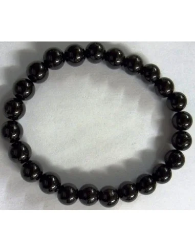 Bracelet tourmaline noire boules 8mm